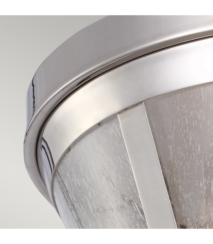 Harrow 2 Light Flush Mount Ceiling Light Polished Nickel E27-3
