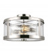 Harrow Cylindrical 2 Light Semi Flush Lamp Polished Nickel-1