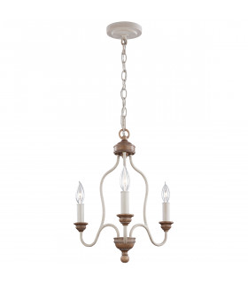 Hartsville Chandelier 3 Light Beachwood Finish E14-1