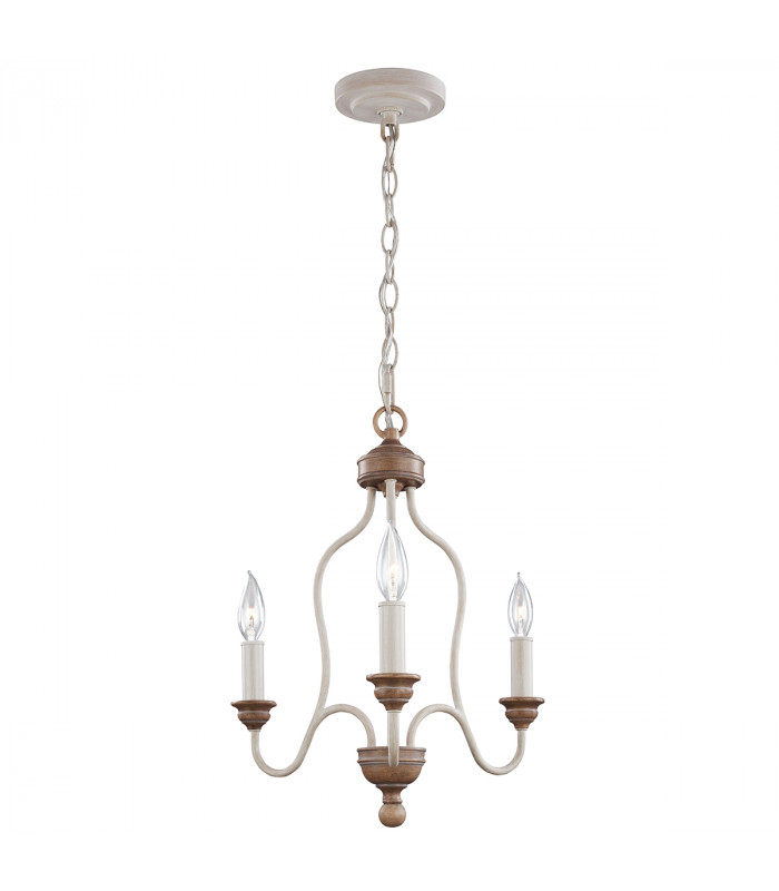 Hartsville Chandelier 3 Light Beachwood Finish E14-1