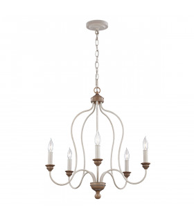 Hartsville 5 Light Chandelier Beachwood Finish E14-1