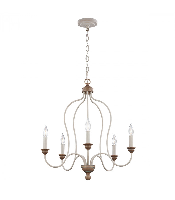 Hartsville 5 Light Chandelier Beachwood Finish E14-1