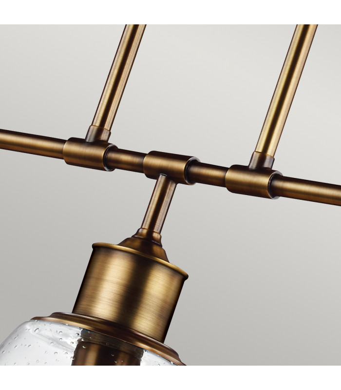 Hobson 3 Light Ceiling Island Chandelier Pendant Bar Light Brass E27-3