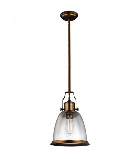 Hobson 1 Light Medium Dome Ceiling Pendant Brass E27-1