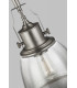 Hobson 1 Light Medium Dome Ceiling Pendant Satin Nickel E27-3