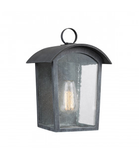 Hodges 1 Light Small Wall Lantern Ash Black-1