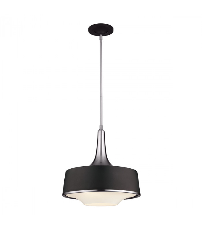 Holloway 4 Light Dome Ceiling Pendant Black Brushed Steel E27