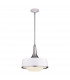 Holloway 4 Light Dome Ceiling Pendant White Brushed Steel E27-1