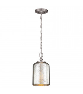 Hounslow 1 Light Ceiling Mini Pendant Brushed Steel E27-1