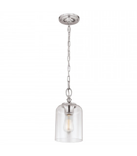 Hounslow 1 Light Ceiling Mini Pendant Polished Nickel E27-1