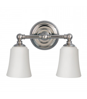 Huguenot Lake 2 Light Bathroom Over Mirror Light Polished Chrome IP44 G9-1