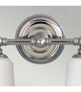 Huguenot Lake 2 Light Bathroom Over Mirror Light Polished Chrome IP44 G9-2