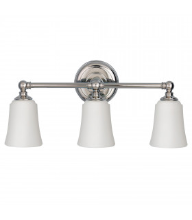 Huguenot Lake 3 Light Bathroom Over Mirror Light Polished Chrome IP44 G9-1