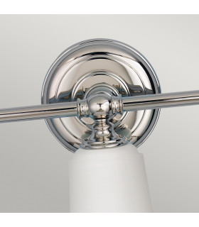 Huguenot Lake 3 Light Bathroom Over Mirror Light Polished Chrome IP44 G9-2