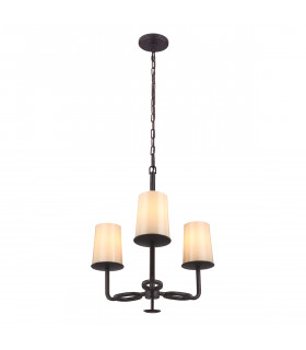 Huntley Multi Arm Chandelier 3 Light Bronze Finish E27