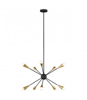 Jax 10 Light Chandelier Midnight Black G9-1