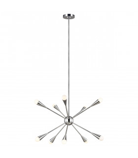 Jax 10 Light Chandelier Polished Nickel G9-1