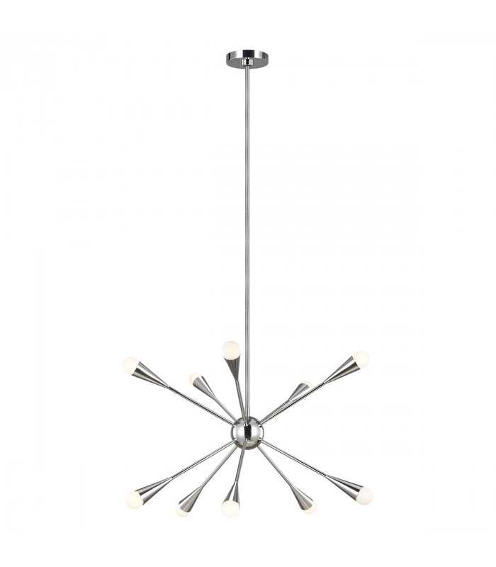 Jax 10 Light Chandelier Polished Nickel G9-1