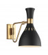 Joan 1 Light Dome Wall Light Midnight Black Burnished Brass E27-1