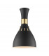 Joan 1 Light Dome Wall Light Midnight Black Burnished Brass E27-2
