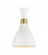 Joan 1 Light Dome Wall Light Matt White Burnished Brass E27-2