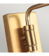 Joan 1 Light Dome Wall Light Matt White Burnished Brass E27-4
