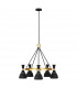 Joan 5 Light Chandelier Midnight Black Midnight Black  Burnished Brass E27-1