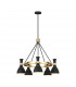 Joan 5 Light Chandelier Midnight Black Midnight Black  Burnished Brass E27-2