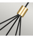 Joan 5 Light Chandelier Midnight Black Midnight Black  Burnished Brass E27-4