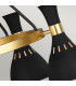 Joan 5 Light Chandelier Midnight Black Midnight Black  Burnished Brass E27-5