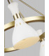 Joan 5 Light Chandelier Matt White Matt White  Burnished Brass E27-3