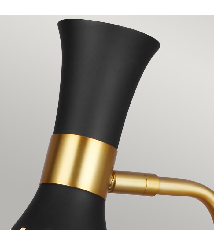 Joan 1 Light Table Lamp Midnight Black Midnight Black  Burnished Brass E27-3