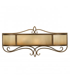 Justine 2 Light Indoor Wall Light Bronze with Oak Glass E14