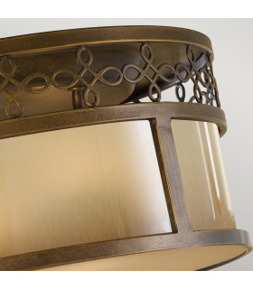 Justine 3 Light Flush Ceiling Light Bronze E27-2