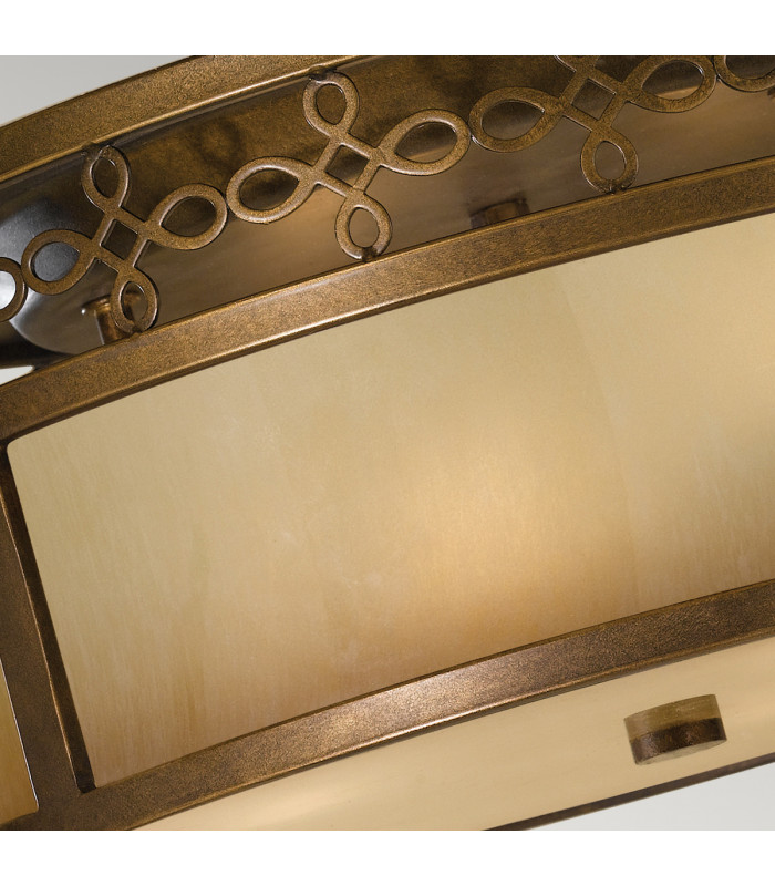 Justine 3 Light Flush Ceiling Light Bronze E27-3