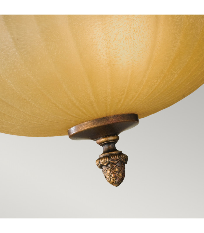 Kelham Hall 2 Light Flush Ceiling Light Gold Bronze E27-3