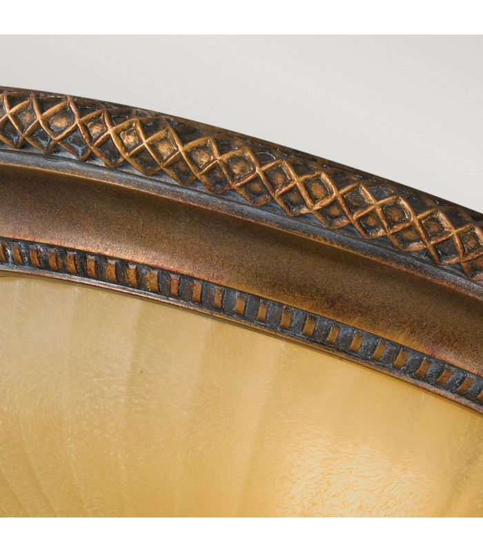 Kelham Hall 2 Light Flush Ceiling Light Gold Bronze E27-4