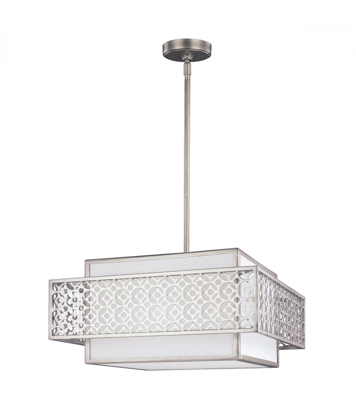 Kenney 3 Light Ceiling Pendant Bar Silver E27