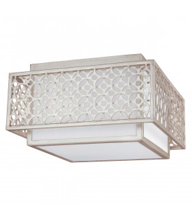 Kenney 2 Light Flush Mount Ceiling Light Silver E27