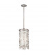 Lexi 1 Light Cylindrical Ceiling Pendant Polished Nickel E27