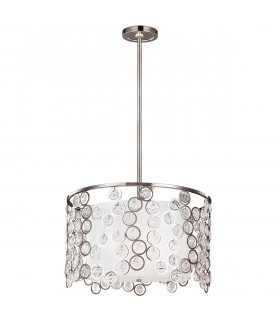 Lexi 3 Light Round Ceiling Pendant Polished Nickel E27-1