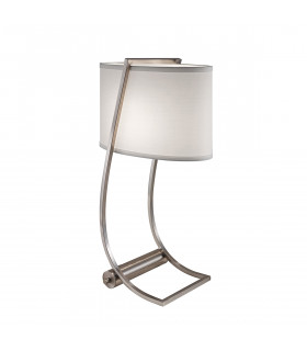 Lex 1 Light Table Lamp Brushed Steel E27-1