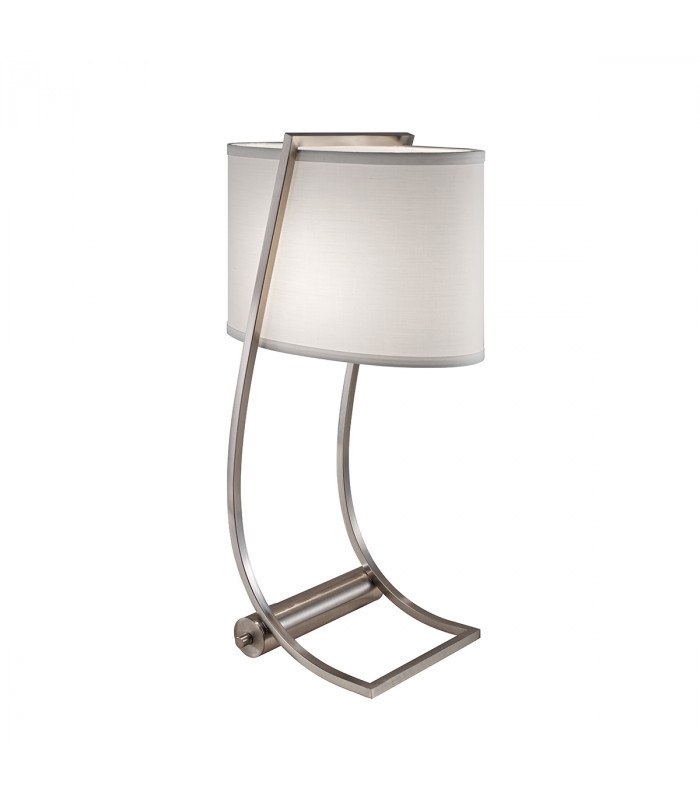 Lex 1 Light Table Lamp Brushed Steel E27-1