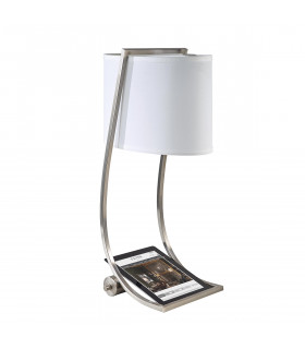 Lex 1 Light Table Lamp Brushed Steel E27-2