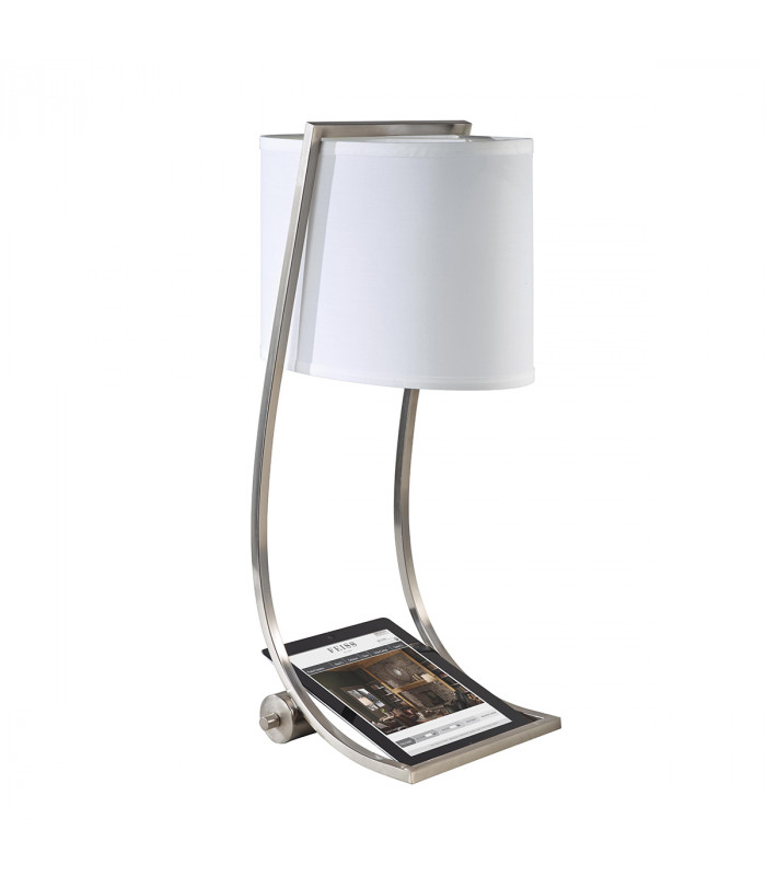 Lex 1 Light Table Lamp Brushed Steel E27-2