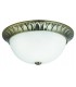 3 Light Flush Ceiling Light Antique Brass, E27 - 1