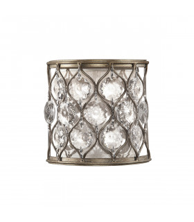 Lucia 1 Light Indoor Wall Light Burnished Silver E14-1