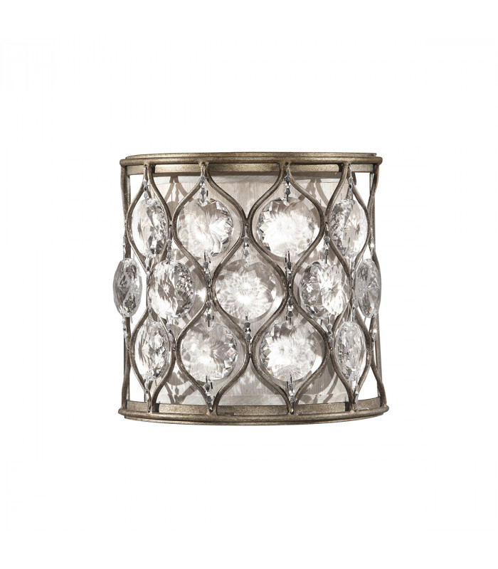Lucia 1 Light Indoor Wall Light Burnished Silver E14-1