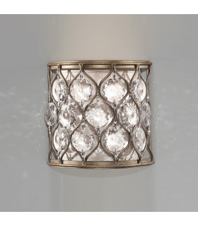 Lucia 1 Light Indoor Wall Light Burnished Silver E14-2