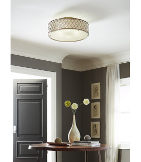 Lucia 6 Light Flush Light Burnished Silver-2
